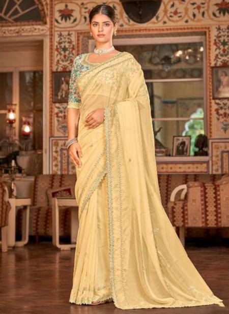 Yellow Colour Imperial Vol 6 Arya New Latest Designer Festive Wear Organza Saree Collection 28003